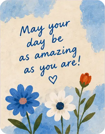May your day be amazing gift card