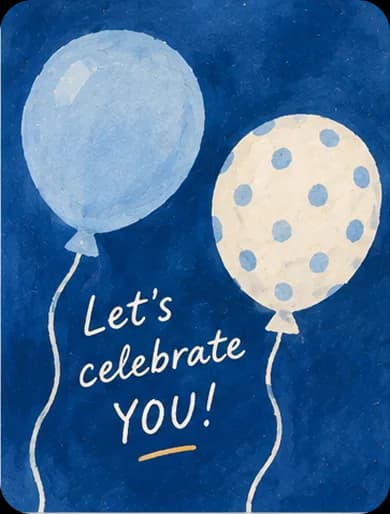 Birthday gift card