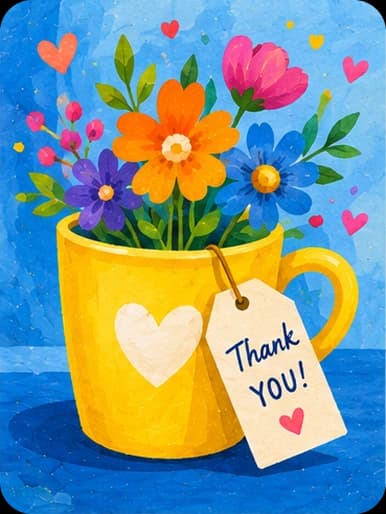 Thank you gift card